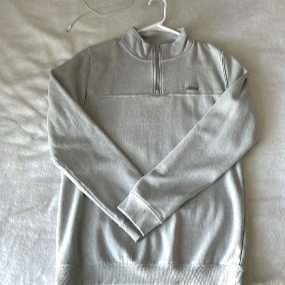Gray Quarter Zip Sweater